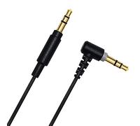 CABLEPELADO Cavo Audio Stereo Jack 3.5 mm Maschio a Gomito | Connettore 90° Salvaspazio | Cavo Ausiliario per Auto, Cuffie, Altoparlanti, MP3, TV, PC e Smartphone | Nero | 1 Metro