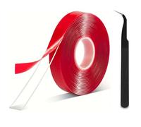 CABLEPELADO Cinta adhesiva doble cara fuerte, Cinta adhesiva fuerte de acrílico doble cara para montaje, Cinta de Montaje Transparente, Cinta de Fijación, 25 Metros largo x 2 mm ancho, Transparente