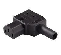 CABLEPELADO - Conector de Alimentación | Enchufe Conexión Segura, Duradera y Rápida | Adaptador Instalación para Equipos Electrónicos y Electrodomésticos | (C13 IEC Acodado Hembra)