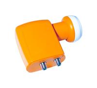 CABLEPELADO Conversor LNB Twin Offset | LNB de Banda KU | Ruido de 0,3 dB | Ganancia 60dB | Twin | 2 Salidas