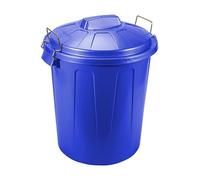 CABLEPELADO Cubo de Basura con tapa, Cubo basura Industrial, Cubo basura Plástico con asas metálicas, Contenedor residuos, 40 cm alto x 33 cm Diámetro superior, Capacidad 21 Litros, Azul