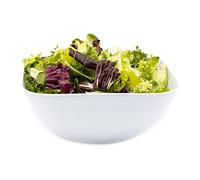 CABLEPELADO - Cuenco de plastico cuadrado para comida - bol - recipiente - plato - ensaladera - vasija - Libre BPA - lavavajillas - 1.8 Litros - color blanco