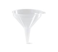 CABLEPELADO - Embudo - cono de trasvase - pipeta - tolva para alimentación - libre de BPA - facil de limpiar - 21 cm (Blanco)