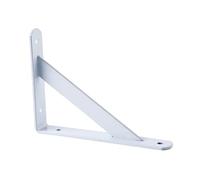 CABLEPELADO Escuadra para estantería | Soporte de Estante Triangular | Soporte de Ángulo | Acero Inoxidable | Decorativa | Metal | Medida: 400 mm fondo x 280 mm alto | Blanco | 1 unidad