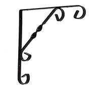CABLEPELADO Escuadra para estantería | Soporte de Estante Triangular | Soporte de Ángulo | Escuadra Acero inox | Soporte Hierro | Decorativa | Metal | Medida: 200 mm fondo x 200 mm alto | Negro