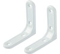 CABLEPELADO Escuadra para estantería | Soporte de Estante Triangular | Soporte de Ángulo | Escuadra Acero inox | Soporte Hierro | Decorativa | Metal | Medida: 50 mm fondo x 50 mm alto | Blanco
