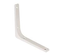 CABLEPELADO Escuadra para estantería | Soporte de Estante Triangular | Soporte de Ángulo | Escuadra Metal | Acero Inoxidable | Decorativa | Medida: 150 mm fondo x 200 mm alto | Blanco