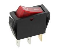 CABLEPELADO - Interruptor Basculante ON-OFF (SPST) | 3 Pin, Doble Polo | Conmutador de Encendido y Apagado con Luz Roja | 16A 250V / 20A 125V