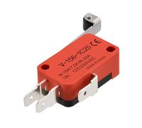 CABLEPELADO Interruptor final de carrera, Microinterruptor, Interruptor de límite, Switch SPDT, V-156-1C25, Capacidad de conmutación: L: 15A/7.5A Lth: 20A; Ue: 125/250VAC, SPDT 1NO 1NC.