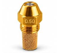 CABLEPELADO - Inyector de Gasóleo 0.50G 60S Compatible con Danfoss 030F6908 | Boquilla de Pulverización Semisólida con Rosca 1/8" y Filtro de Bronce Sinterizado para Calderas y Quemadores | Latón