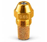 CABLEPELADO - Inyector de Gasóleo 0.65G 60S Compatible con Danfoss 030F6914 | Boquilla de Pulverización Semisólida con Rosca 1/8" y Filtro de Bronce Sinterizado para Calderas y Quemadores | Latón