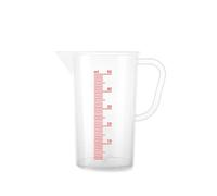 CABLEPELADO - Jarra Medidora 65 ML de Plástico Transparente con Asa y Pico Vertedor - Ideal para Líquidos y Sólidos, Libre de BPA, Fácil de Usar y Lavar - Cocina Precisa y Segura - Varios Tamaños