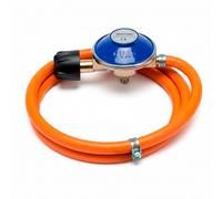 CABLEPELADO - Kit Completo Butano para Bombona Camping | Regulador 28mbar Homologado, Tubo de Goma 1.5m y Abrazaderas | Para Cocinas, Barbacoas y Calentadores