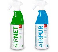 CABLEPELADO - Kit Spray AirNet & AirPur para Aire Acondicionado - Limpiador Higienizante + Eliminador de Olores - Fórmula de Larga Duración - Fácil de Aplicar - Pack 2x750ml