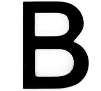 CABLEPELADO Letra B de Metal Adhesivo, Letra de Acero Inoxidable, Letra señalización de vivienda, Uso en Exterior e Interior, Apto para Paredes, Fachadas, Portales o Puertas, 7.5 cm de Altura, Negro