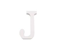 CABLEPELADO - Letra J de madera - 11cm - decoracion - manualidades- madera - personalizable - 3D - Imprimación blanco