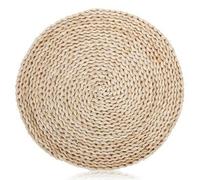 CABLEPELADO - Mantel individual redondo mimbre trenzado - Salvamantel - Bajoplato - mimbre - sostenible - protector mesa - 38 cm