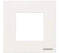 CABLEPELADO Marco compacto para 1 elemento Niessen Zenit | Marco de 1 elemento y bastidor | N2271BL | 85x85 mm | Apto para superficie y empotrar | Color Blanco | 1 Elemento