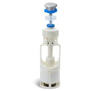 CABLEPELADO - Mecanismo de Descarga Simple Pulsador para WC | Válvula con Pulsador Interrumpible | Control Total del Flujo y Ahorro de Agua