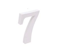 CABLEPELADO - Numero 7 de madera - 11cm - decoracion - manualidades- madera - personalizable - 3D - Imprimacion blanco