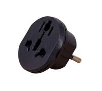CABLEPELADO - Pack de 2 Adaptadores Negro de Enchufe Universal EU a UK | Compatible con Viajes, Hogar y Oficina | 250V / 16A