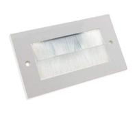 CABLEPELADO Placa Frontal Rectangular para Salida Cable Pared Blanco