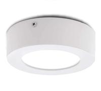 CABLEPELADO Plafon LED 7W redondo | Instalación en superficie | Marco blanco aluminio | Medida 120 mm de diámetro x 40 mm altura | Luz Fria 6000K | 480 Lumens