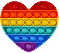 CABLEPELADO Pop it Fidget Toy | Push Pop it | Push Pop Bubble Fidget | Apto para Aliviar el Estrés y la Ansiedad para Niños y Adultos | Diseño corazón