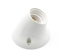 CABLEPELADO Portalámparas E27 zócalo curvo | Soporte de lámpara para pared | base apliques portalámparas | casquillo E27 | 4A 250V | Fácil de instalar | Blanco