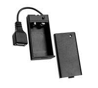 CablePelado - Portapilas 9V con Interruptor ON/Off y Salida USB Tipo A Hembra | Caja de Baterías para proyectos electrónicos, Arduino, robótica y Manualidades