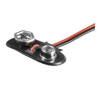 CABLEPELADO Portapilas para 1 Pila 6LF22 | Clip de batería Forma de T | Incluye Cable de 200mm | Apto para 1 Pila 6F22, 6HR61, 6LR61 de 9V