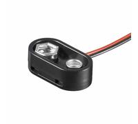 CABLEPELADO Portapilas para 1 Pila | Clip de batería Forma de T | Incluye Cable de 200mm | Apto para 1 Pila 6LR61 9V