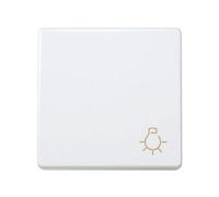 CABLEPELADO Pulsador con grabado luz Simon 27 Play | Con sistema de embornamiento rápido | 27151-65 | Intensidad: 10 A | 250V | Apto para superficie y empotrar | 45x45 mm | Color Blanco | Ancho