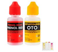 CABLEPELADO - Recambio de Test Kit para Cloro y pH | Reactivos Líquidos Phenol Red y Oto en Gotas | 2 Botes de 20 ml Cada uno | Control de Agua para Piscinas y Spas | Rojo y Amarillo