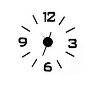 CABLEPELADO Reloj Pared Adhesivo Redondo 50 cm - diseño Personalizado - Decorativo- EVA - fácil instalación - Diferentes diámetros Color Negro