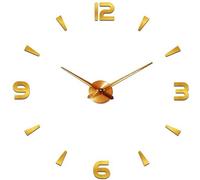 CABLEPELADO Reloj Pared Adhesivo Redondo 50 cm - diseño Personalizado - Decorativo- EVA - fácil instalación - Diferentes diámetros Color Dorado