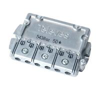 CABLEPELADO - Repartidor Distribuidor - Splitter - coaxial - conexión easyF - mínima amortiguación de señal - 5-2400mhz - 5 Salidas