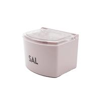 CABLEPELADO - Salero plastico con tapa - recipiente sal - Fabricado en Plástico - Tamaño Cocina - se puede colgar - Rosa Claro