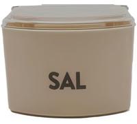 CABLEPELADO - Salero plastico con tapa - recipiente sal - Fabricado en Plástico - Tamaño Cocina - se puede colgar - Marrón