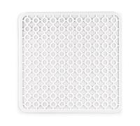 CABLEPELADO Salvaplatos para Fregadero, Protector de Fregadero, Rejilla para Fregadero, Salvaplatos de plástico, Alfombrilla de Fregadero, Tapete para Fregadero, 30 cm Cada Lado, Blanco