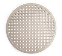 CABLEPELADO Salvaplatos para Fregadero, Protector de Fregadero, Rejilla para Fregadero, Salvaplatos de plástico, Alfombrilla de Fregadero, Tapete para Fregadero, 32 cm diámetro, Beige