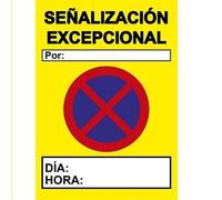 CABLEPELADO Señal Vial Señalización Excepcional | Placa Señalización Excepcional Carretera | Señalización Excepcional | Diseño Rectangular | Acero Termolacado | Tamaño de 50 cm Ancho x 70 cm Alto
