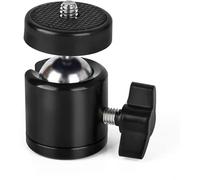 CABLEPELADO Soporte Cabezal con Tornillo para Camara Reflex, Mini Cabezal de Bola de trípode para cámara réflex Digital, Giratorio de 360 Grados, con Base de Rosca de Rosca de 1/4 Pulgadas, para DSLR