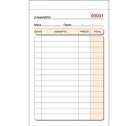 CABLEPELADO Talonario Camarero | Libro para Camareros | Sin copia | Con matriz de corte | Tamaño A6 (105 x 148 mm) | Castellano, 200 hojas