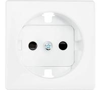 CABLEPELADO Tapa para base enchufe Schuko Simon 82 | Tapa con dispositivo de seguridad para la base de enchufe schuko | 82041-30 | 55 x 55 mm | 1 elemento | Acabado Blanco | Simon 82