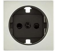 CABLEPELADO Tapa para base enchufe Schuko Simon 82 | Tapa con dispositivo de seguridad para la base de enchufe schuko | 82041-33 | 55x55 mm | 1 elemento | Acabado Aluminio | Simon 82