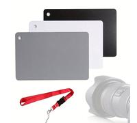 CABLEPELADO Tarjeta de Balance de color exposición fotográfica 3 en 1, Tarjetas de Referencia de Color, Tarjetas Balance de Blancos, Set Tarjetas de Calibración de Exposición, foto, video, DSLR y cine