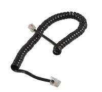 Cablepelado Telefónico spiral 4 hilos RJ10, 2m, negro