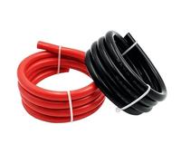 Cables, Abrazadera for cable de encendido batería coche, color negro y rojo, litio, ultra suave resistente al calor, silicona(24 AWG,1m)