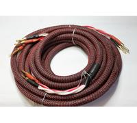 Dynavox Perfect Sound Cable de altavoz, par, cable de altavoz flexible de alta gama con conectores tipo banana, preensamblado, color negro/rojo, longitud 3 m